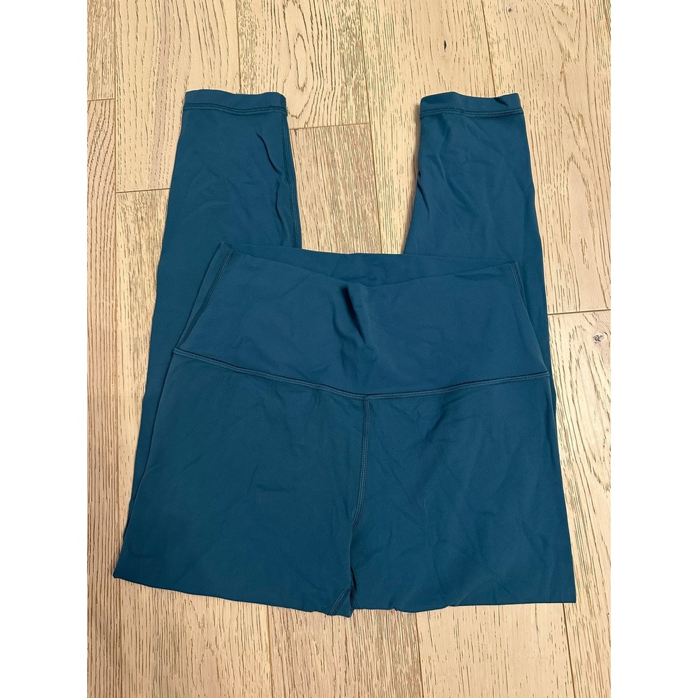 Athleta Transcend 7/8 Tight Leggings Teal Blue High Rise Yoga Pants Womens M
